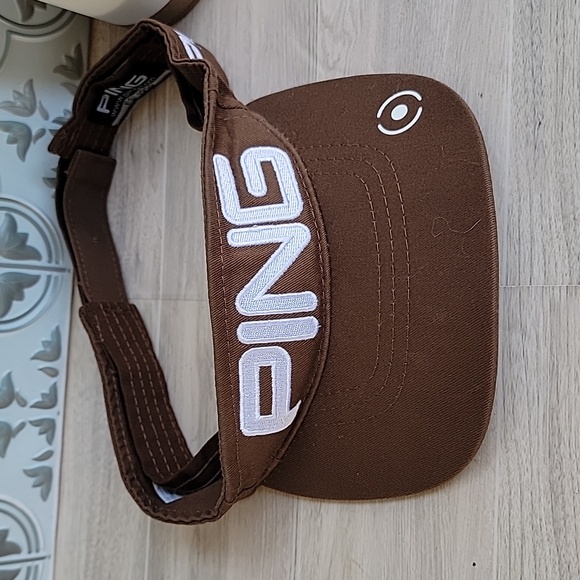 NWOT Ping Cadet Womens Adjustable Strapback Moisture Wicking Golf Visor Brown - Picture 5 of 12